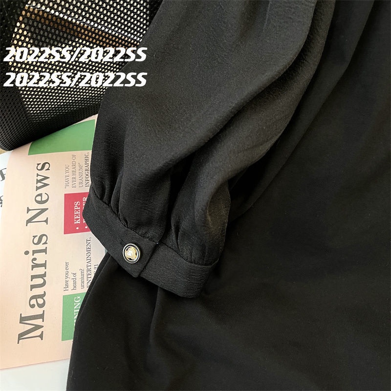 Áo phối nơ tay ngắn thời trang nữ mùa hè dáng rộng 2022