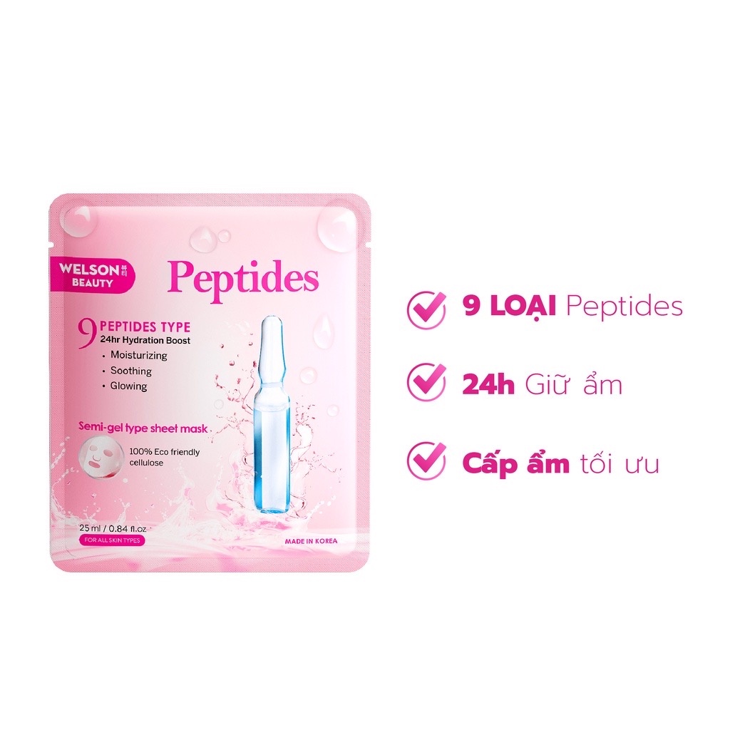 [H&B Gift] Combo 4 miếng mặt nạ cấp ẩm peptides