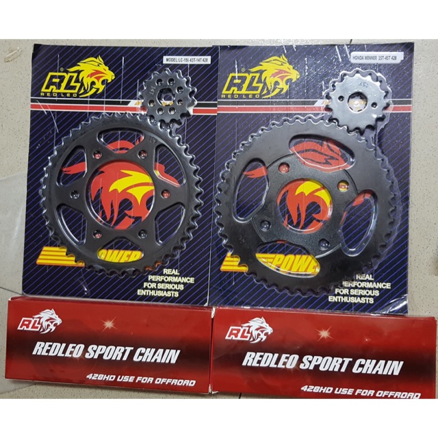 Nhông -Sên - Dĩa Redleo cho xe Winner, Exciter 150