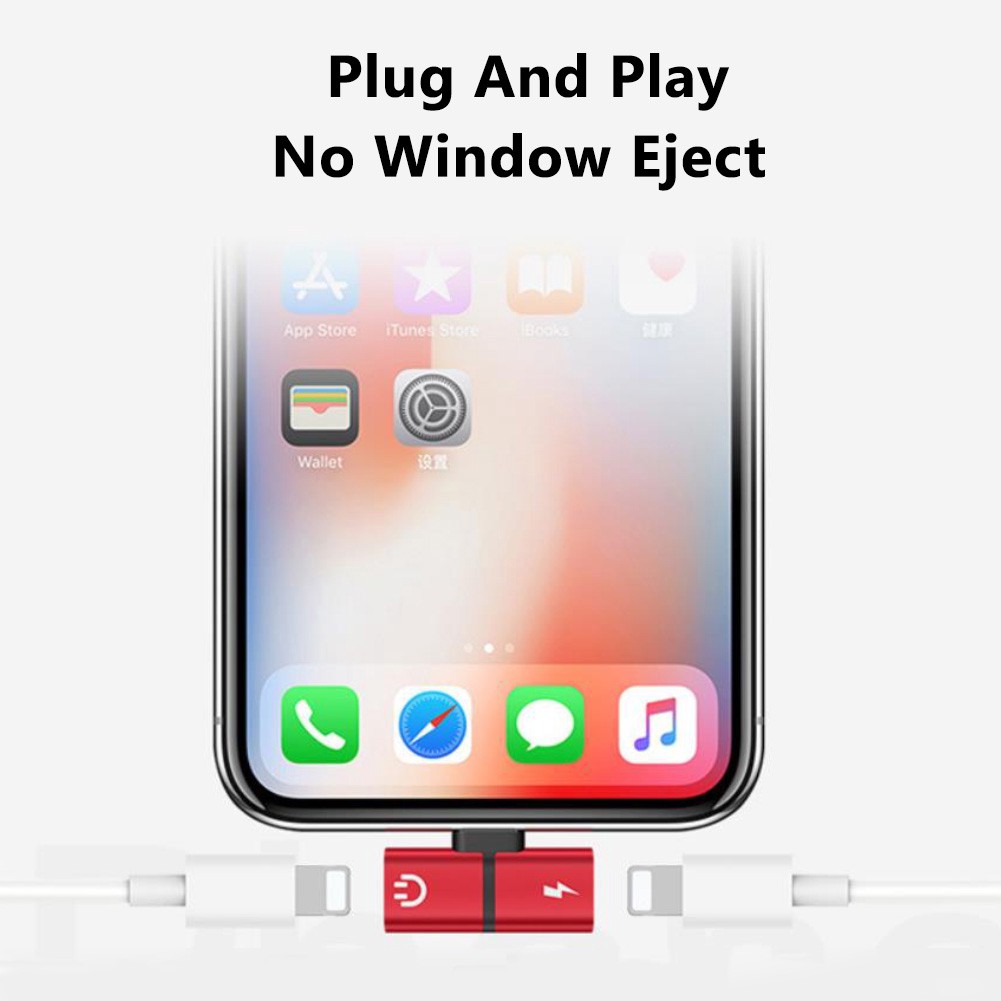 Bộ Chia Cổng Sạc Và Tai Nghe 2 Trong 1 Cho iphone 7 8 x t05