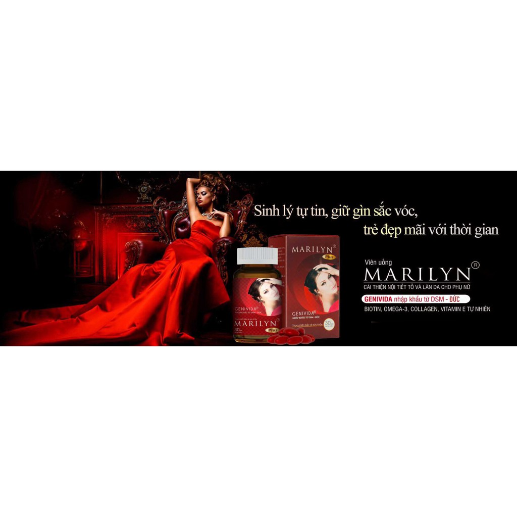 Viên Uống Marilyn Plus - Hỗ Trợ Cải Thiện & Giảm Các Biểu Hiện Do Suy Giảm Nội Tiết Tố Nữ - Hộp 30 viên | BigBuy360 - bigbuy360.vn