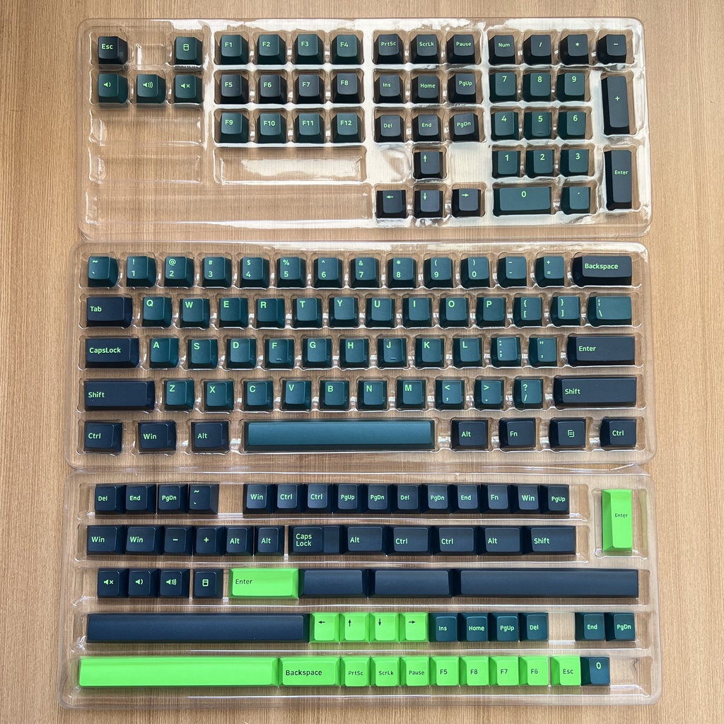 Set Keycap PBT Doubleshot Wavez, Iris nút bàn phím cơ phù hợp nhiều layout