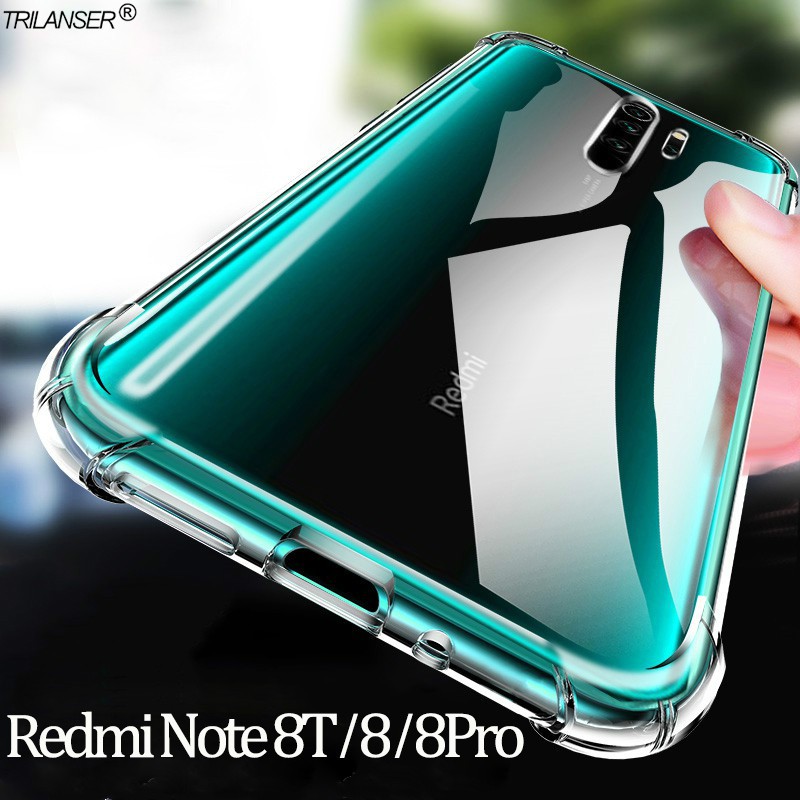 Ốp điện thoại silicon trong suốt chống sốc cho xiaomi redmi note 8/ note 8 pro