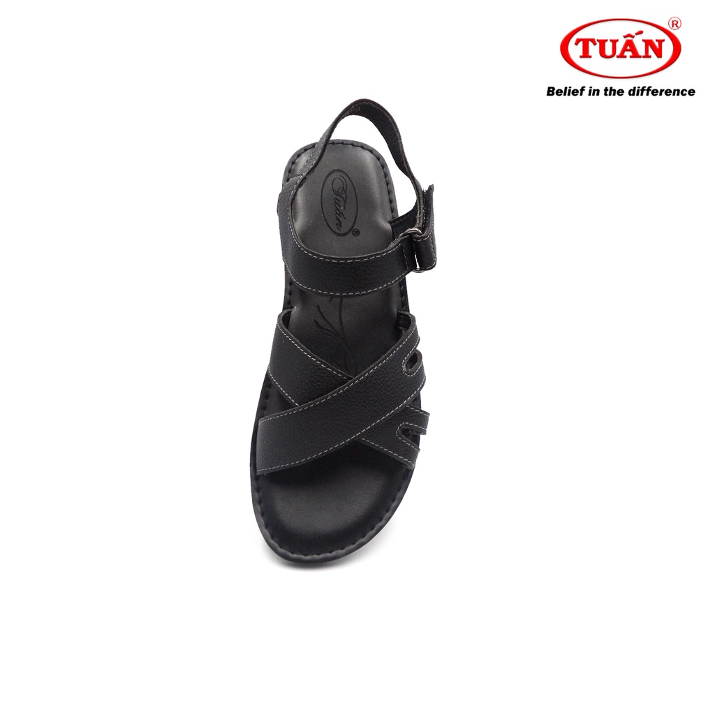 Xăng đan nữ đế bằng quai da bò tự nhiên thương hiệu Tuấn AXHU-H37