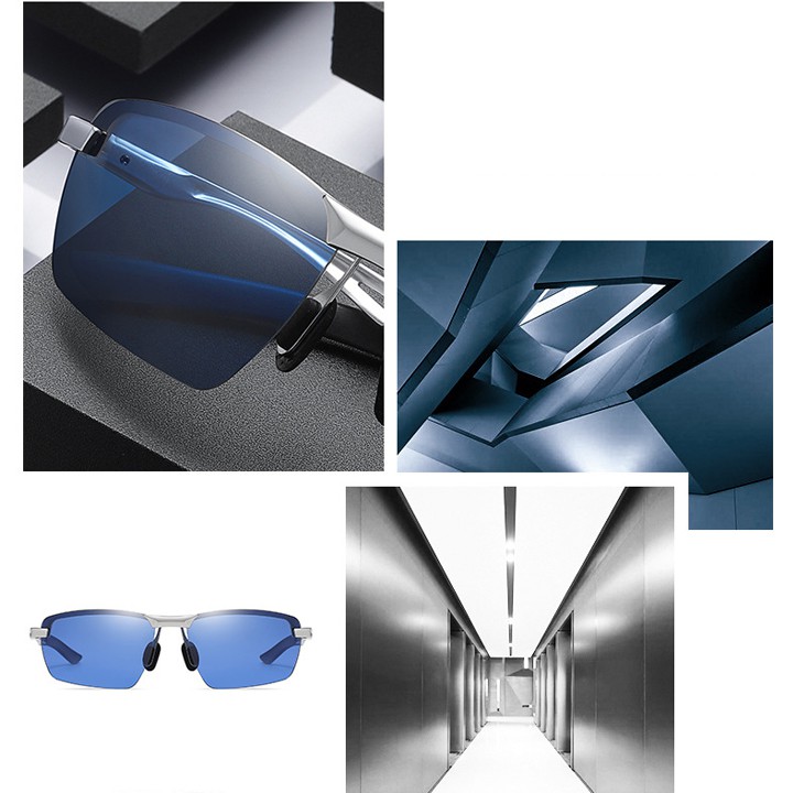 Mắt kính nam thời trang 2021, Kính râm nam Hàn Quốc gọng kim loại phân cực màu nâu, xám, đen_MS38 | BigBuy360 - bigbuy360.vn