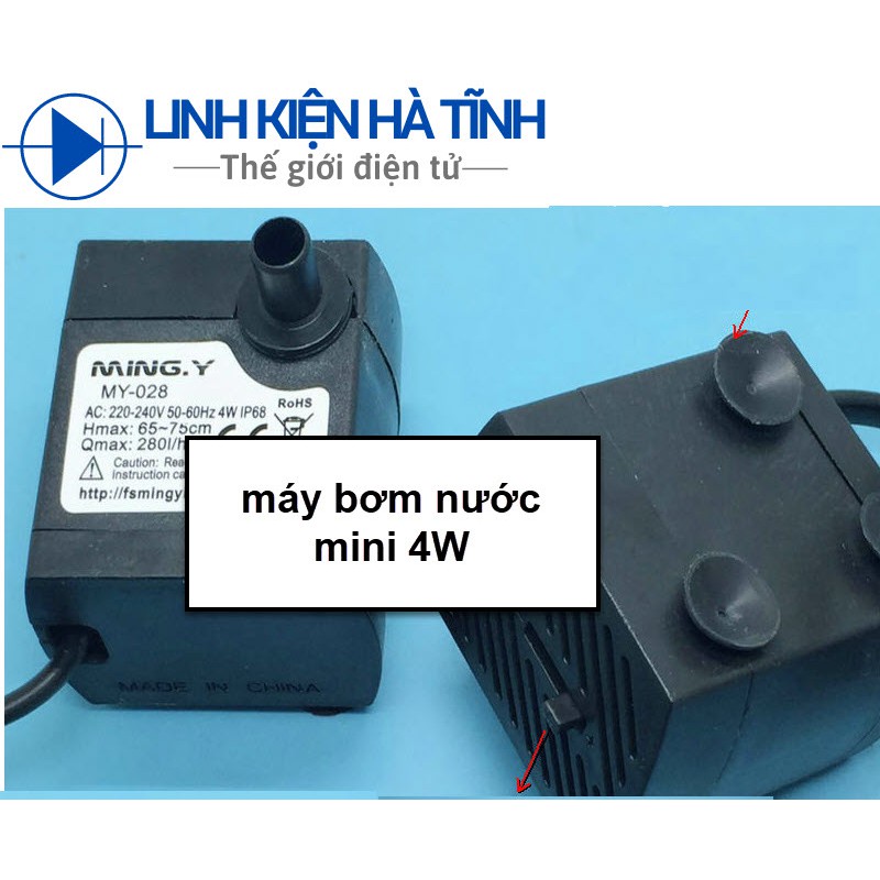 Máy bơm chìm  4W 8W máy bơm nước mini máy bơm nước nhỏ máy bơm nước bể cá nhỏ máy bơm 4w bơm 8w