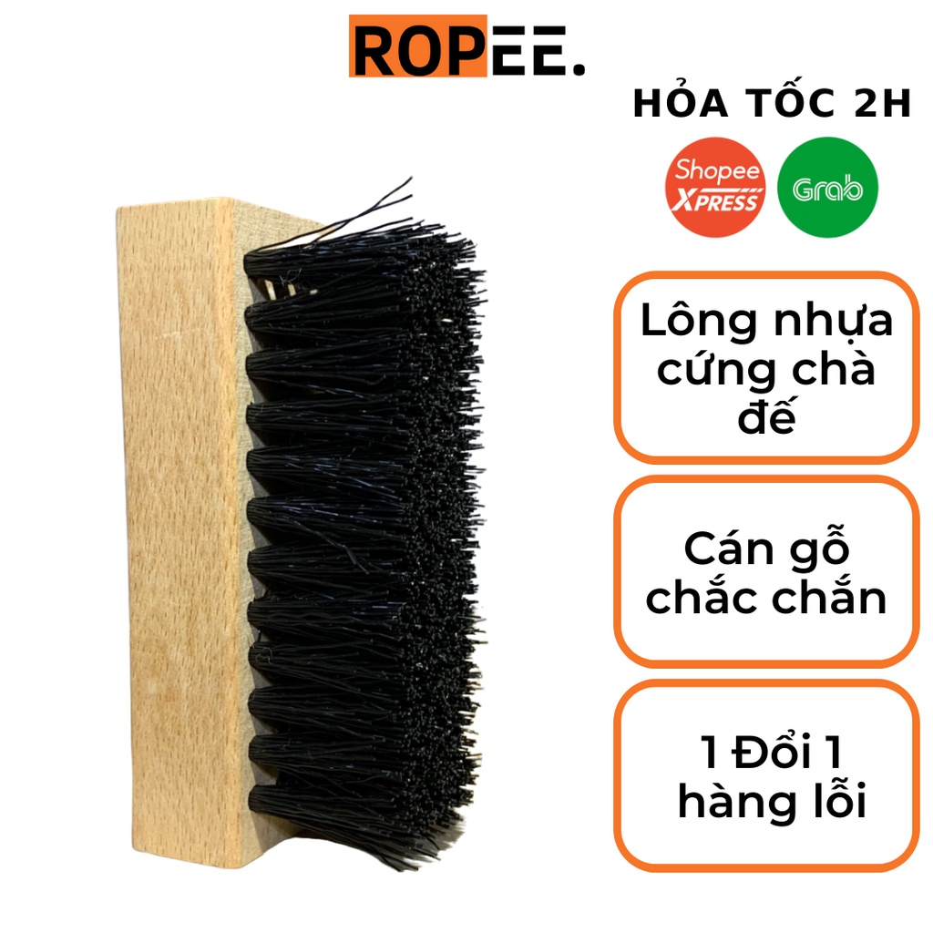 Bàn chải chà vệ sinh đế giày Ropee lông nhựa siêu cứng giúp làm sạch đế giày dễ dàng