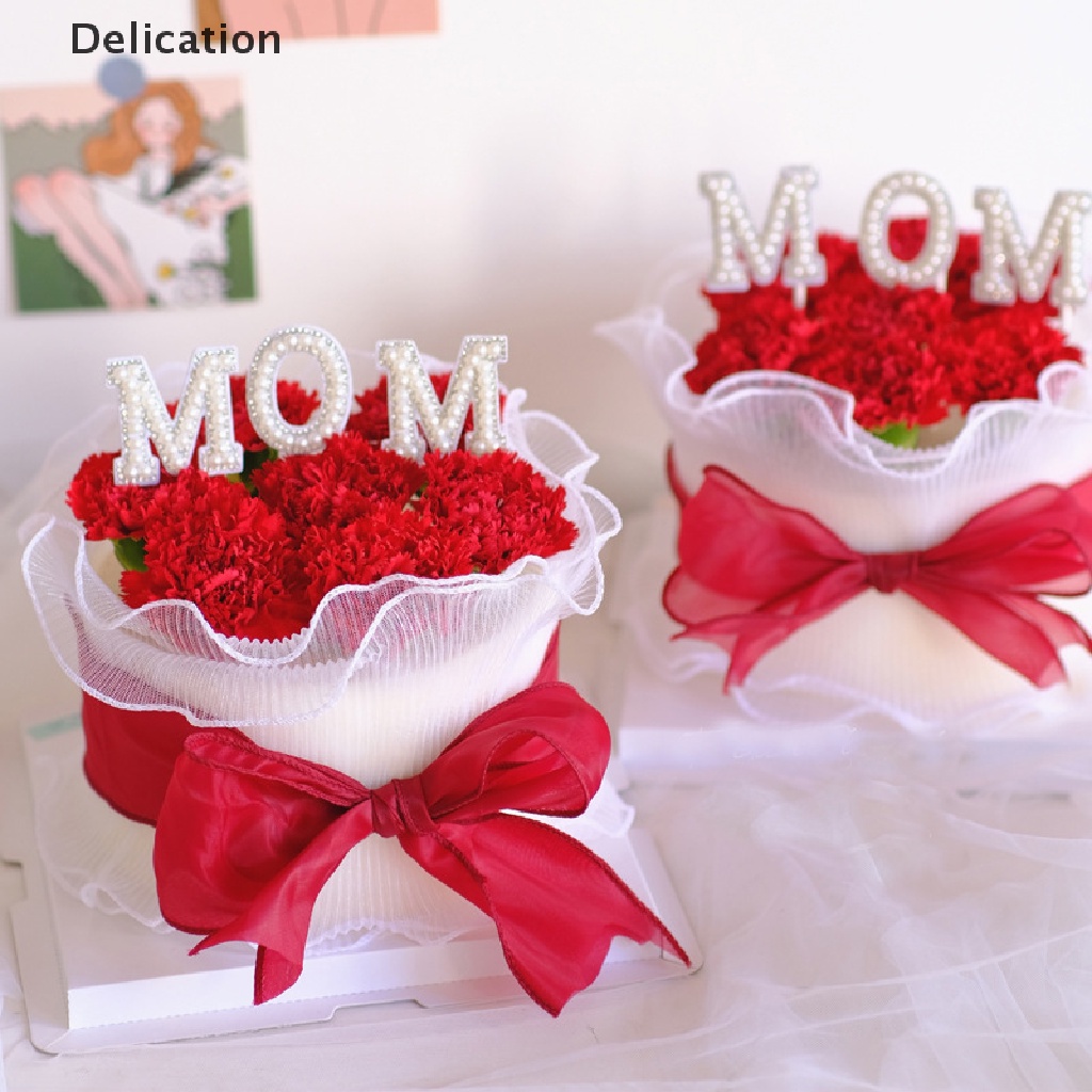 Que Cắm Trang Trí Bánh Kem Chữ Mom / Mom
