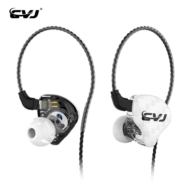 CVJ CSA 1BA+1DD In Ear Earphone Hybrid Headset HIFI Music Sports Earbuds Noise Cancelling Earbud With 2Pin Replaced Cable