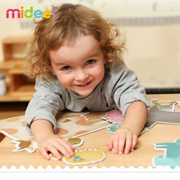 Đồ chơi xếp hình, Bộ xếp hình chính hãng My First Puzzle Mideer Mẹ con Động vật - Mom & Baby