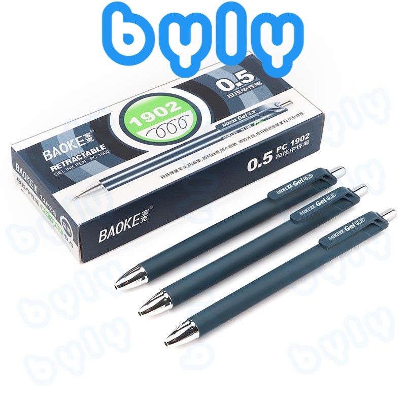 Bút gel bấm ngòi 0.5mm vỏ nhám BAOKE | PC1902