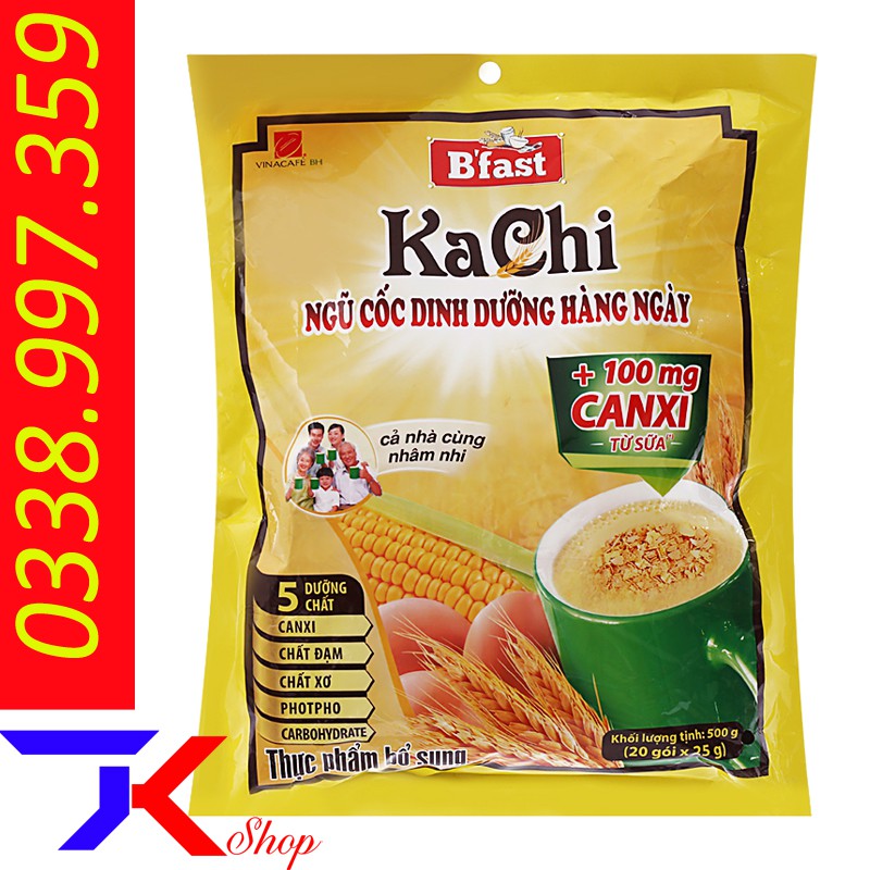 Ngũ cốc dinh dưỡng VinaCafé B'Fast Kachi bịch 500g
