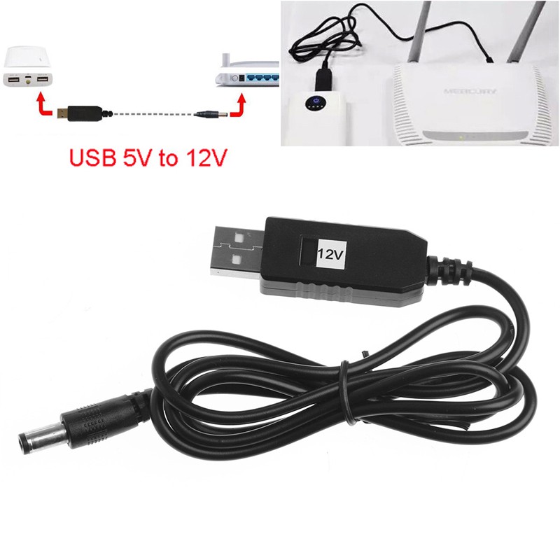 Cáp Chuyển Đổi 5V USB sang 5V / 9V / 12V (Mất điện vẫn có Mạng &amp; WiFi)