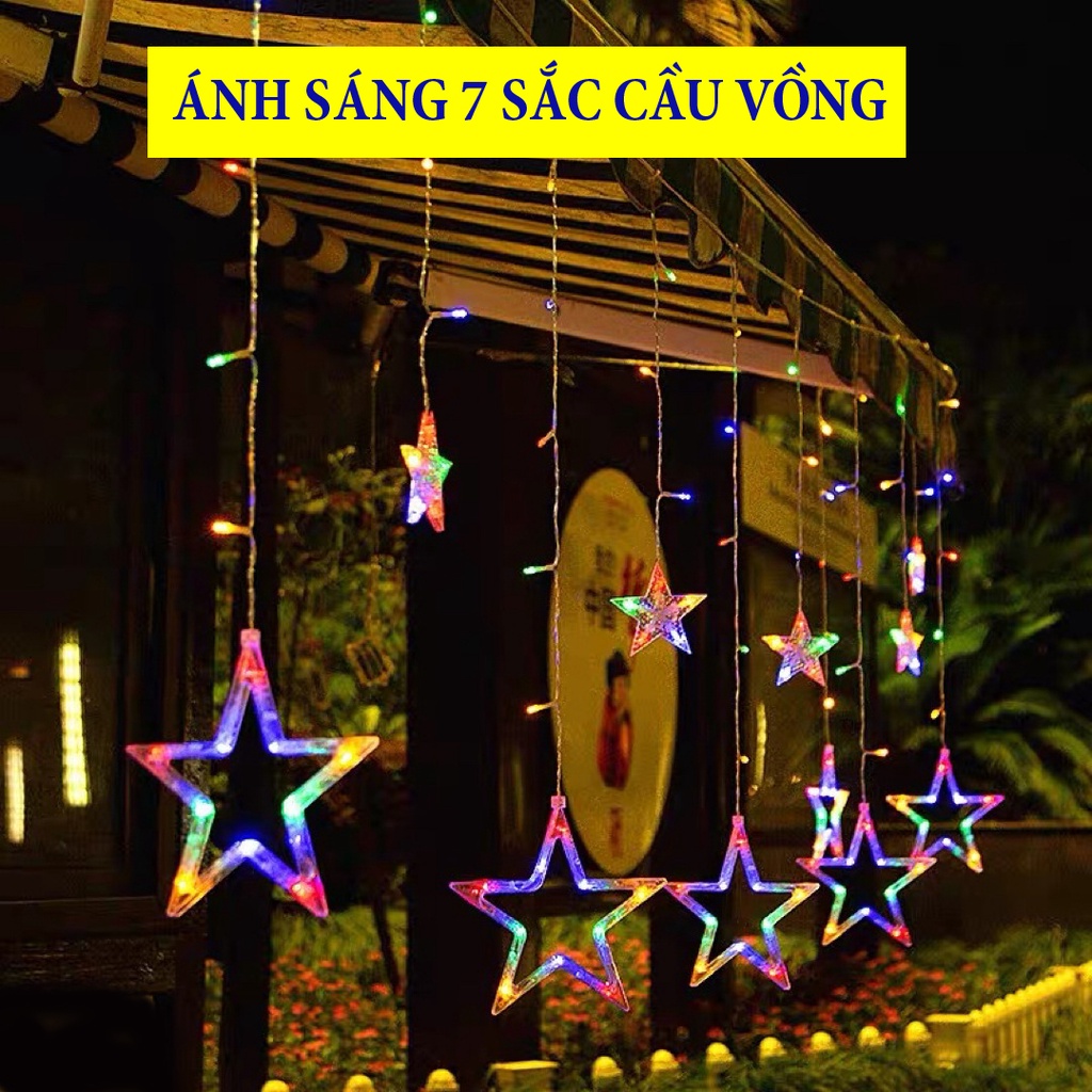 Đèn Led Trang Trí Mành Ngôi Sao, Đèn Nháy Mành Thả Sao ⚡𝗖𝗵𝗼̂́𝗻𝗴 𝗧𝗵𝗮̂́𝗺 𝗡𝘂̛𝗼̛́𝗰⚡ Đèn Thả Mành Sao trang trí quan cafe