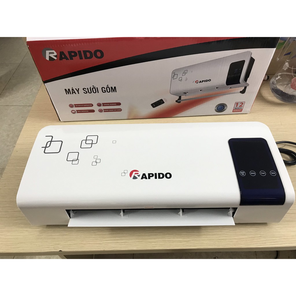 Máy sưởi gốm Rapido RCH2000-D có điều khiển - Hàng Chính Hãng