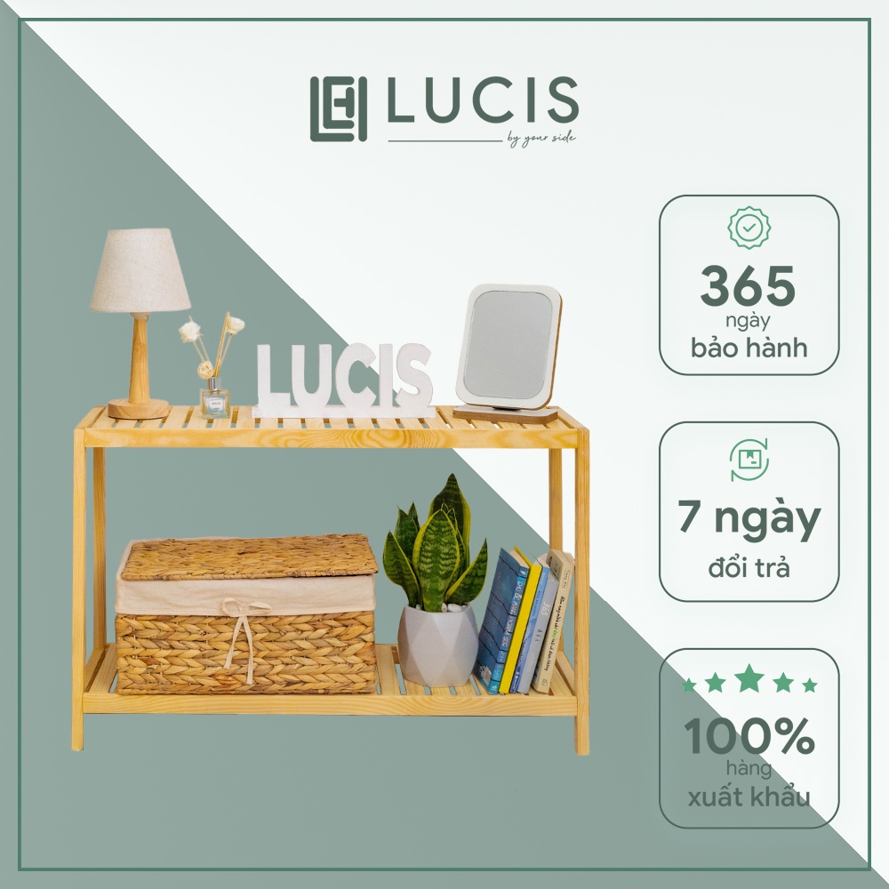 Kệ để đồ trang trí đa năng 2 tầng LUCIS size 80cm để giày dép