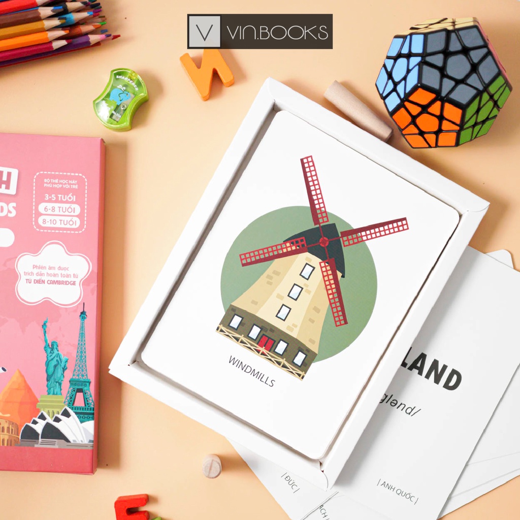 Flashcards - Vòng Quanh Thế Giới - Thẻ Học Thông Minh - Dành Cho Trẻ 6-10 Tuổi