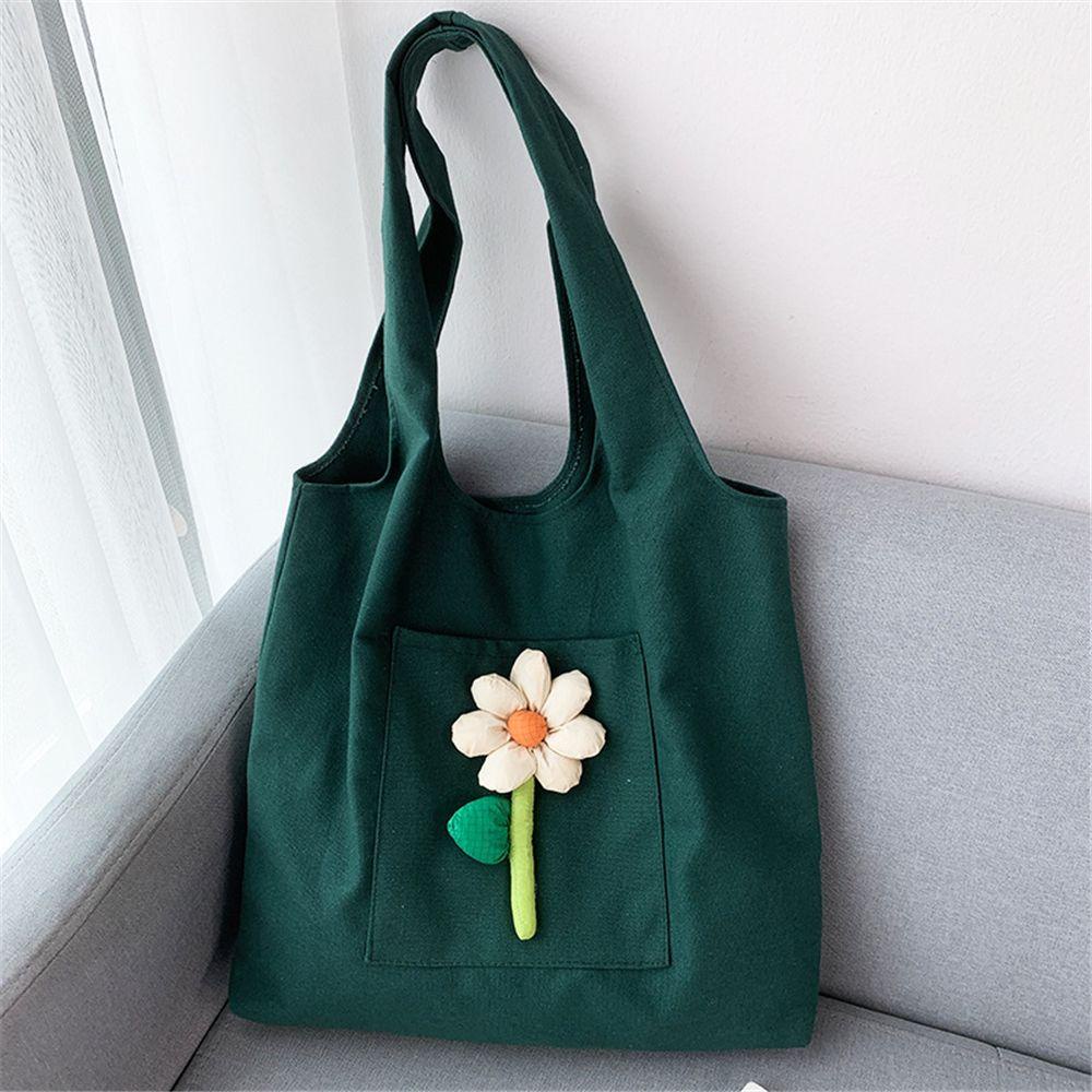 Túi Xách Vải Bố Dung Tích Lớn Hoạ Tiết Hoa Hồng