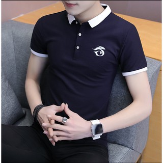 ÁO THUN NAM NGẮN TAY GARENA CỔ SƠ MI CAO CẤP ATN02-XANH ĐEN