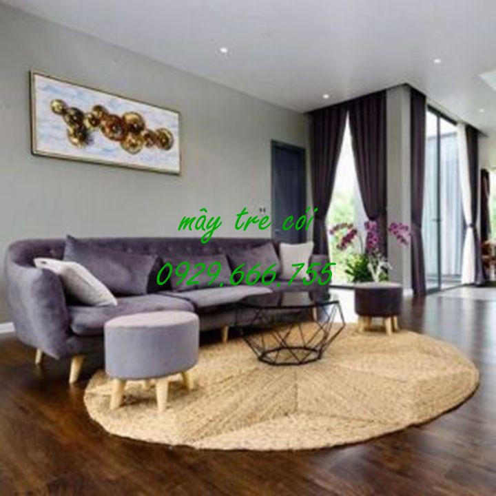 Thảm cói ngôi sao chụp ảnh decor