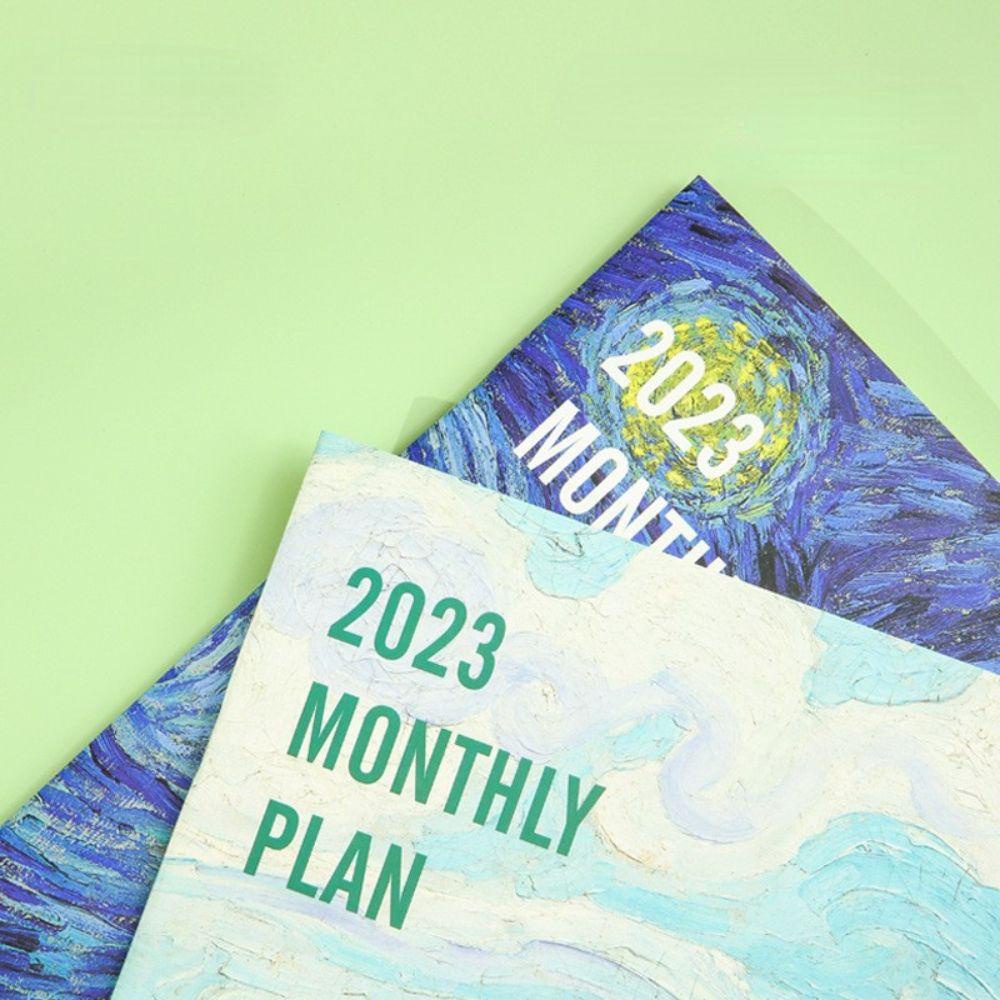 Sổ Tay Ghi Chú Lên Kế Hoạch Hàng Tháng Vẽ Tranh Sơn Dầu Sáng Tạo PEWANY 2023