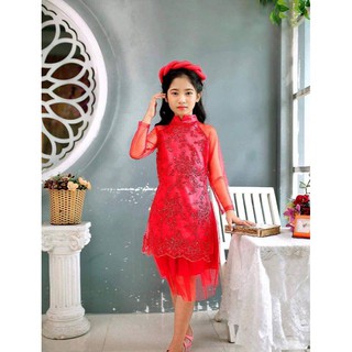 áo dài cách tân cho bé gái 002