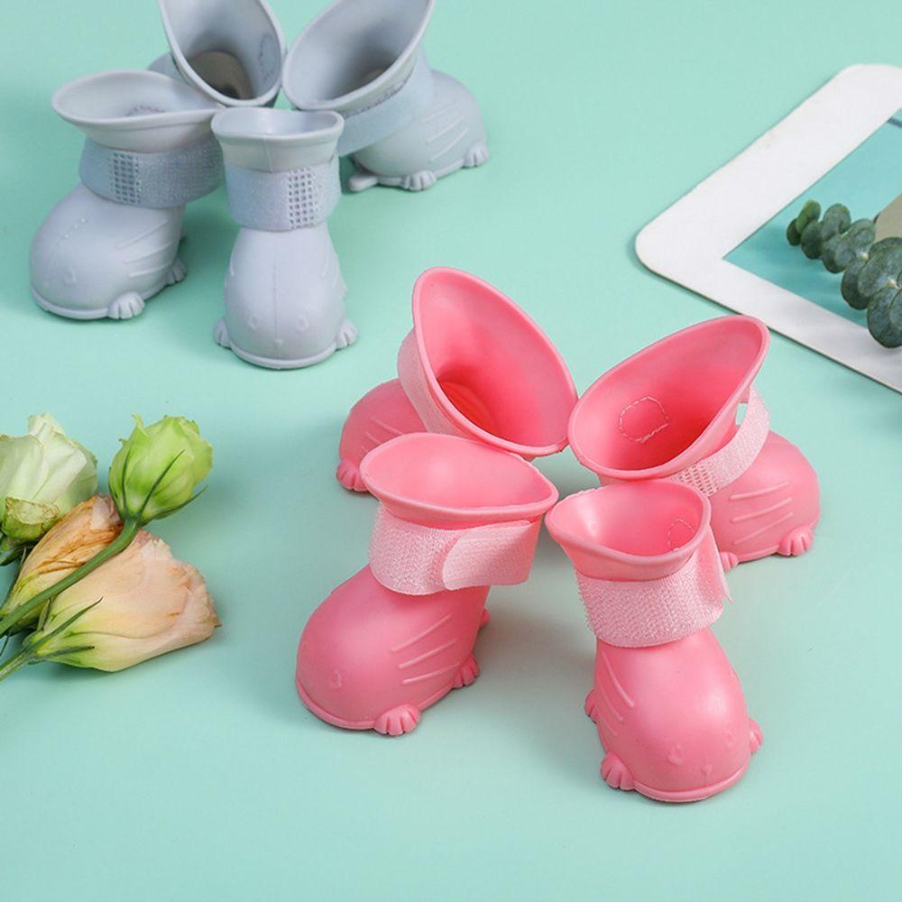 Bộ 4 Vỏ Bọc Giày Đi Mưa Chống Trượt Thoáng Khí Cho Thú Cưng
