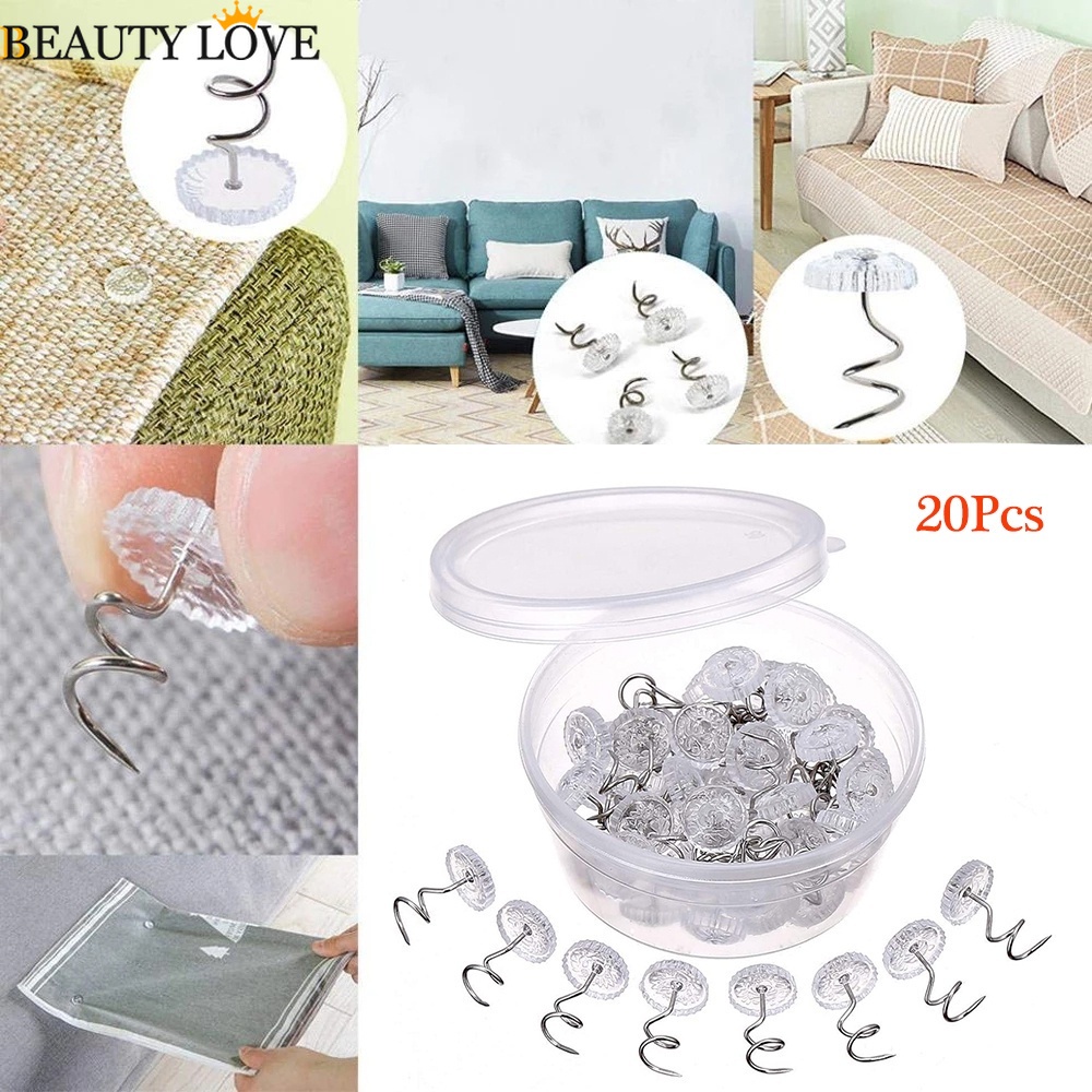 Set 20 Kẹp Xoắn Ốc Bằng Nhựa Trong Suốt Không Bị Hư Hại