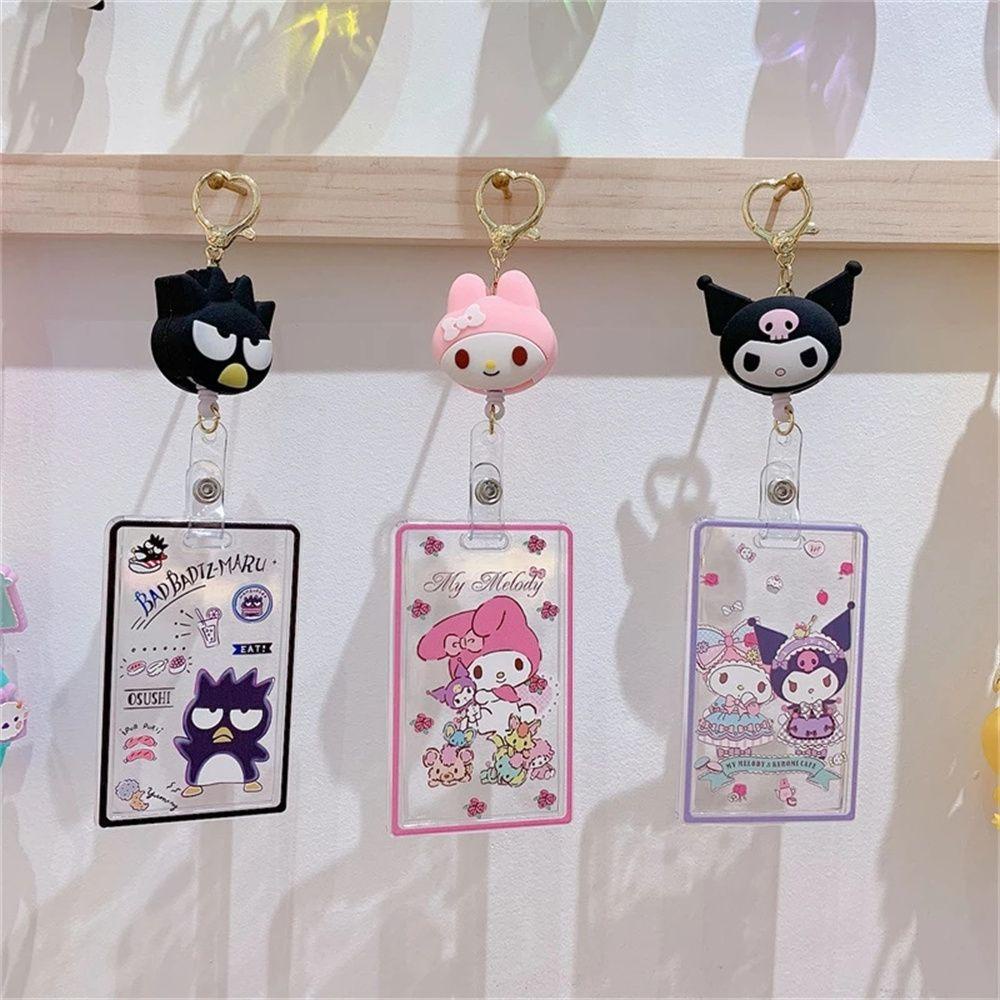 Vỏ Bọc Thẻ Xe Buýt Trong Suốt In Hoạt Hình My Melody Cinnamoroll Dễ Thương