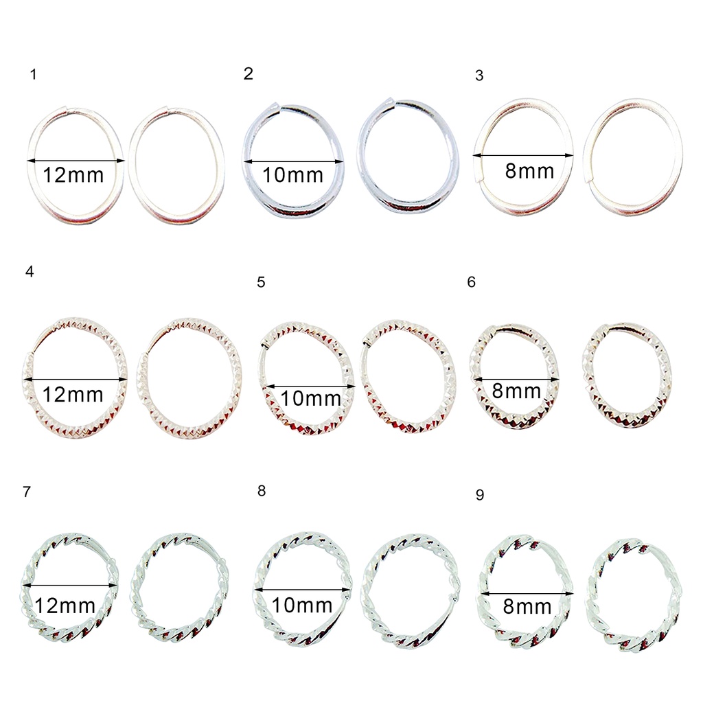 Đôi hoa tai tròn mịn vân sóng nhỏ / lớn thiết kế đơn giản thời trang cho nữ