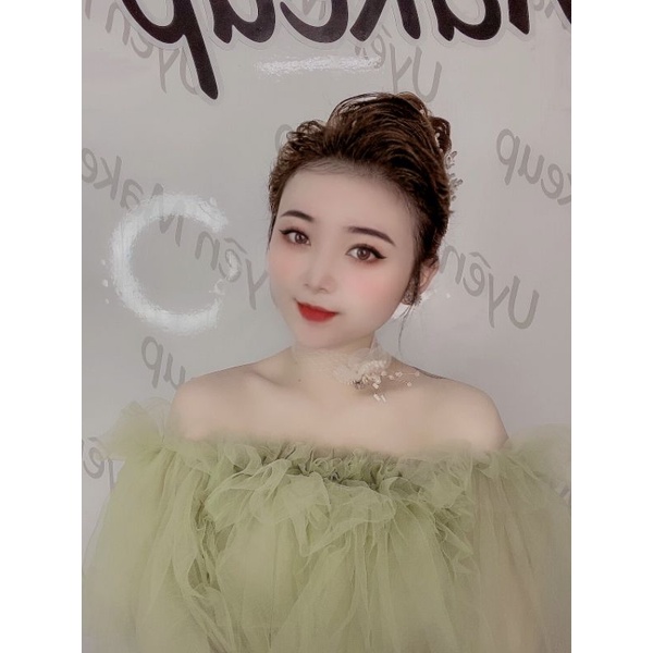 váy chụp hình concept  tay phồng