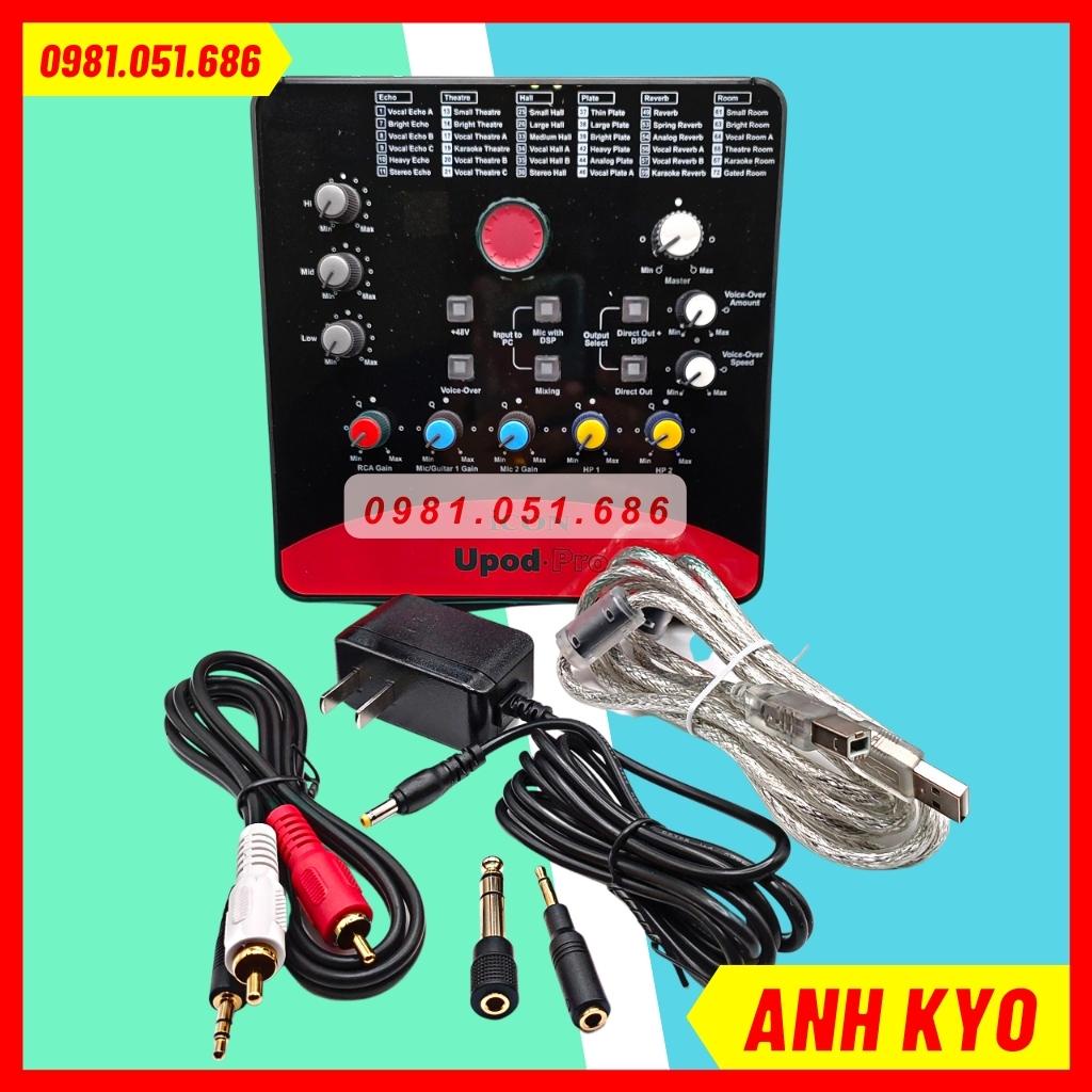 Trọn Bộ Sound Card Icon Upod Pro Mic Technica AT2020 Chuyên Livestream, Thu Âm, BH 12 Tháng