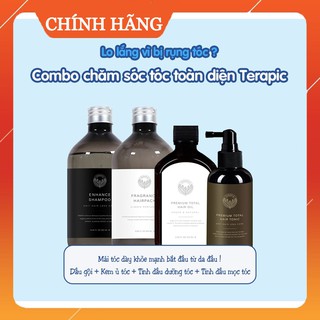 Terapic Combo toàn diện 4 sản phẩm dầu gội + kem ủ + tinh dầu dưỡng + tinh dầu mọc tóc