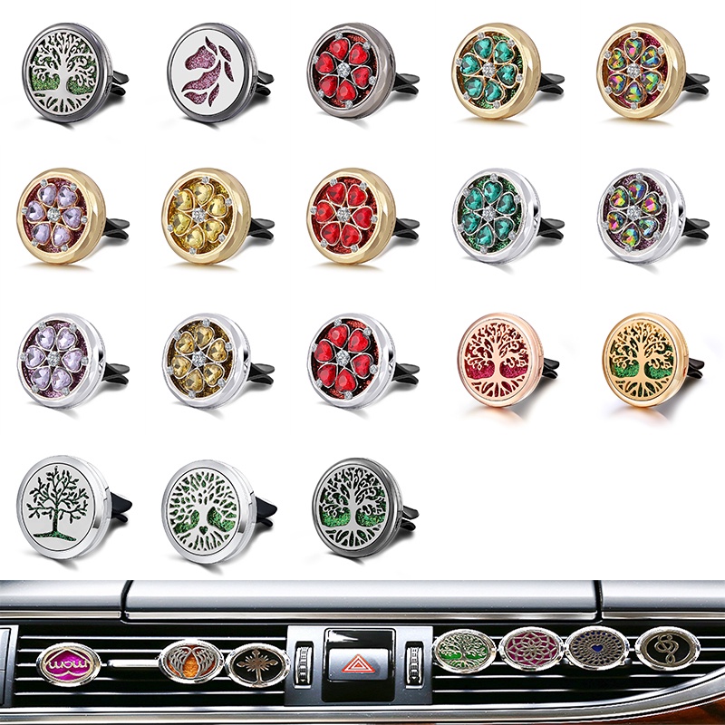 Có thể đổ lại Máy làm mát không khí ô tô Mùi nước hoa Khuếch tán Clip Tự động Thông hơi Tinh dầu Thép không gỉ Khóa Phụ kiện nội thất