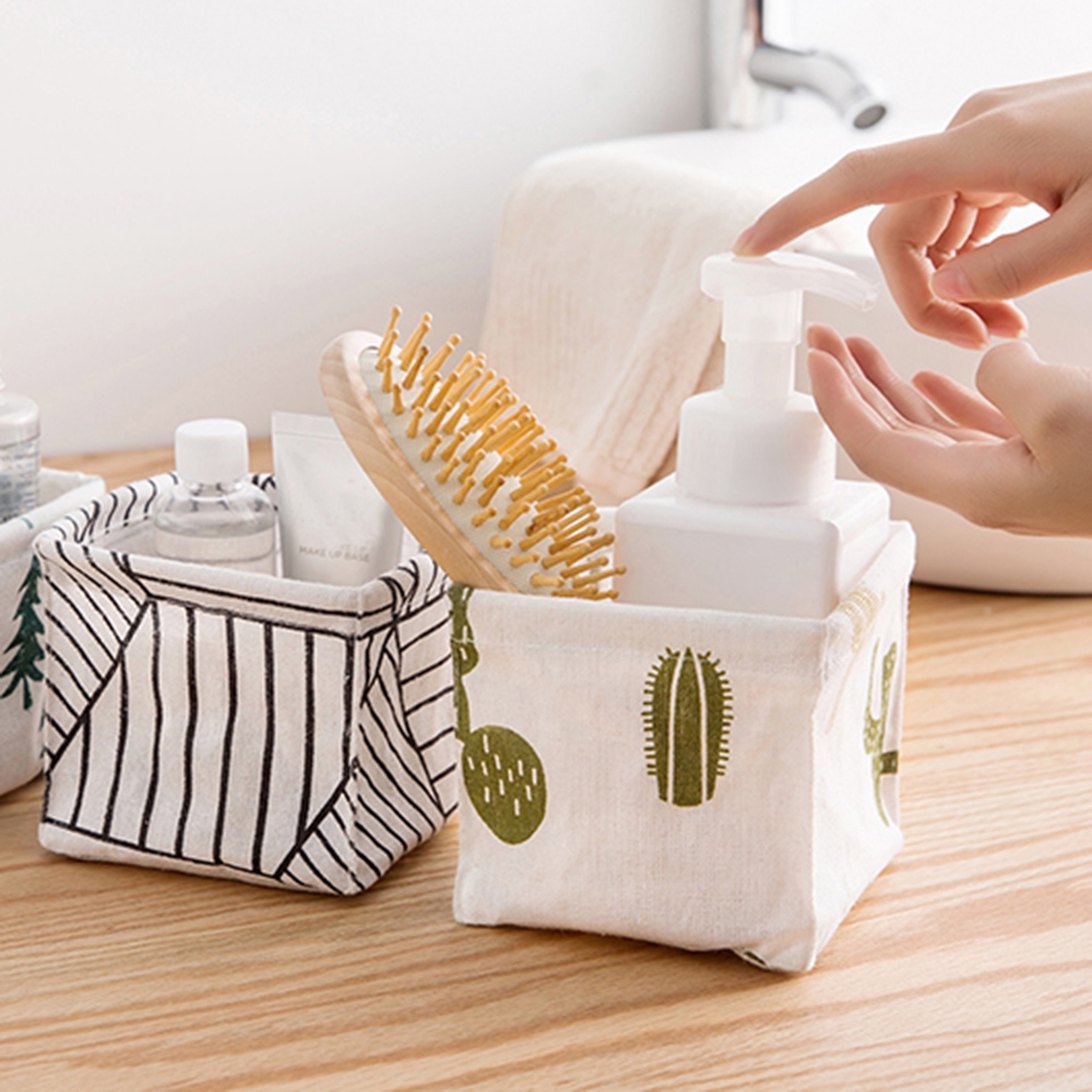 Túi vải đựng mỹ phẩm trang điểm tiện dụng