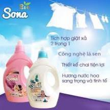 [SIÊU ƯU ĐÃI] Nước Giặt Xả 2 Trong 1 Sona Hương Comfort & Hương Anh Đào 1.8kg, Lưu Hương Bền Lâu, Không Kích Ứng Da