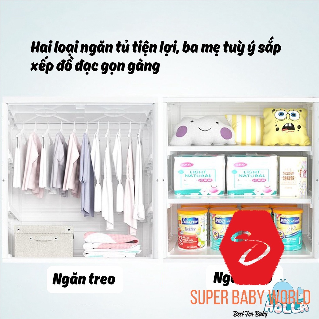 Tủ 5 Tầng Hoạt Hình Holla HL-09193, Tủ Đựng Quần Áo, Đồ Dùng Cho Bé