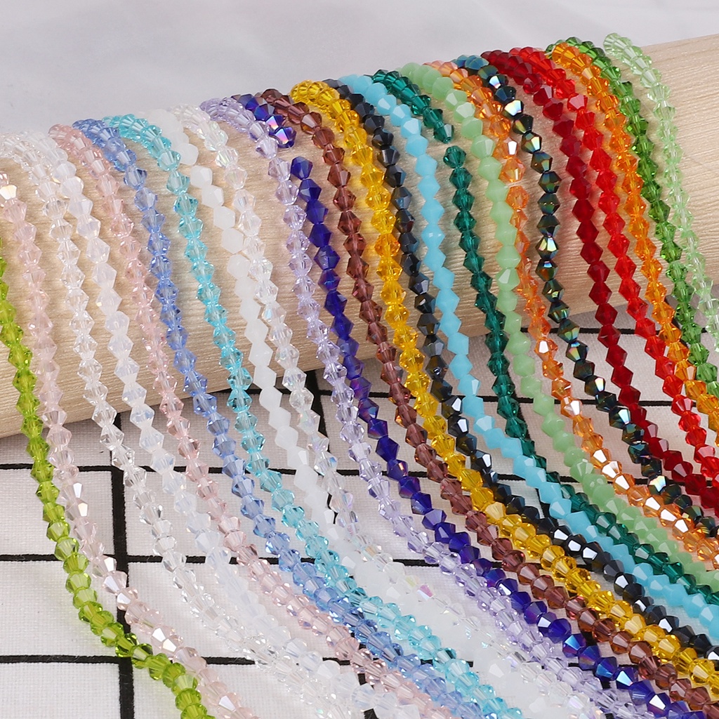 Chuỗi Hạt Thủy Tinh 3mm Nhiều Màu Sắc Dùng Làm Trang Sức Thủ Công