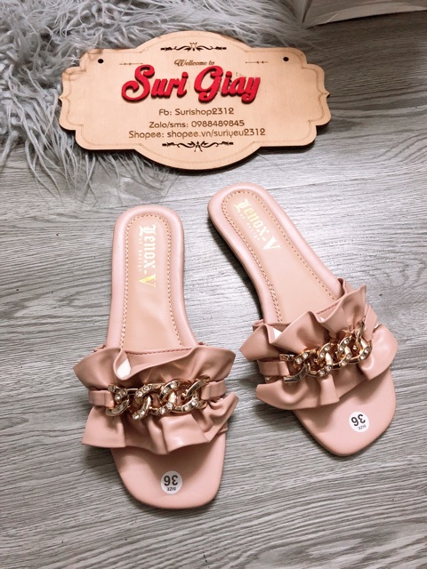 DÉP BÈO NỮ PHỐI XÍCH MẪU MỚI SIÊU XINH