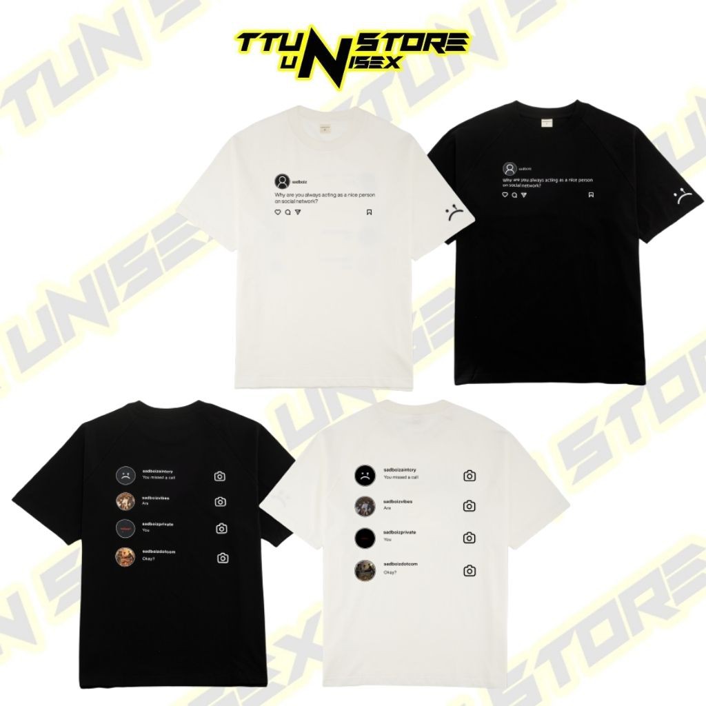 Áo Thun SADBOIZ Instagram , Tee Sadtagram Sad Boiz Tay Lỡ Form Rộng Full Tag Tặng Giấy Thơm TTUN STORE UNISEX