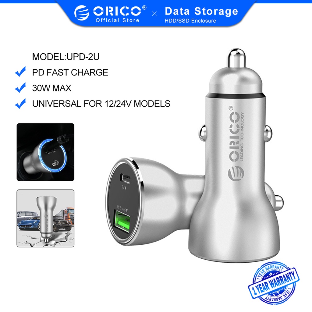 Bộ sạc ORICO UPD-2U USB C 3.0 sạc nhanh 4.0 thích hợp cho iPhone 13 X XR Samsung Huawei Oppo Vivo
