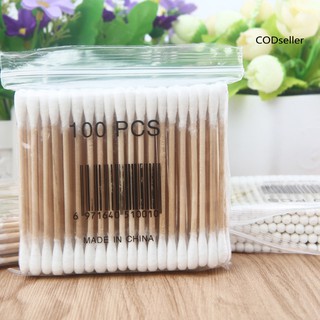 Set 100 tăm bông hai đầu dùng một lần tiện lợi