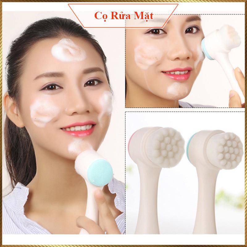 Bàn chải rửa mặt 2 đầu silicone CR29