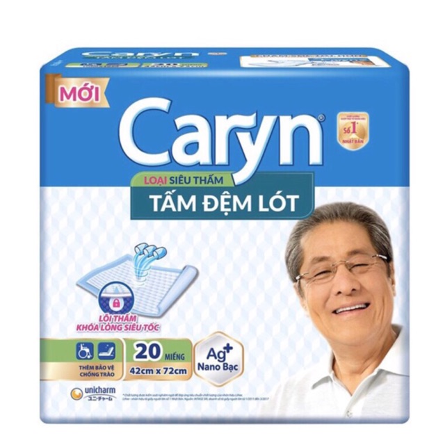 Tấm đệm lót Caryn L20 - loại siêu thấm - mẫu mới.