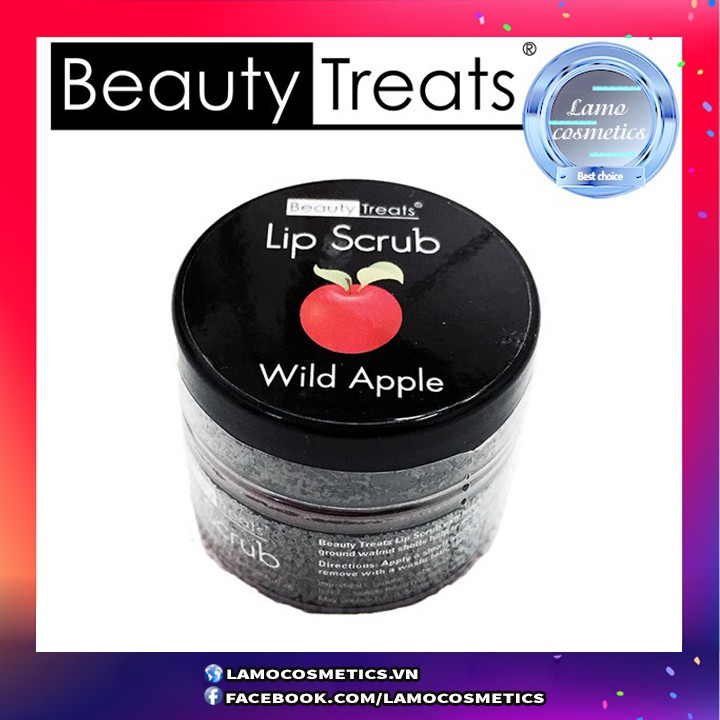 Tẩy Da Chết Môi Beauty Treats Lip Scrub Wild Apple (Hương Táo) Chính Hãng 100%