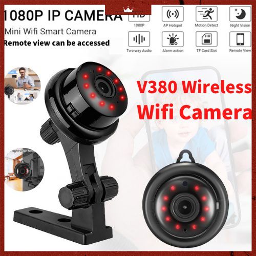 Camera Mini Ip Wifi Không Dây Hd 1080p Hai Chiều Phát Hiện Chuyển Động Nhìn Ban Đêm Pk V380 Chuyên Nghiệp