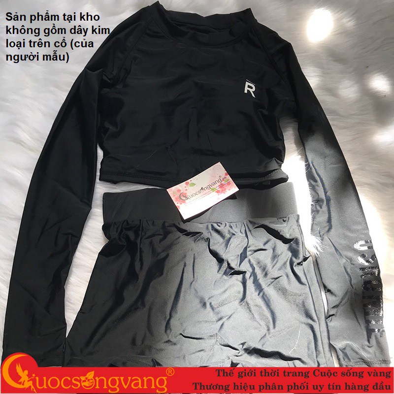 Đồ bơi đi biển nữ dài tay chống gió  đồ bơi hai mảnh kín đáo GLSWIM066 | BigBuy360 - bigbuy360.vn
