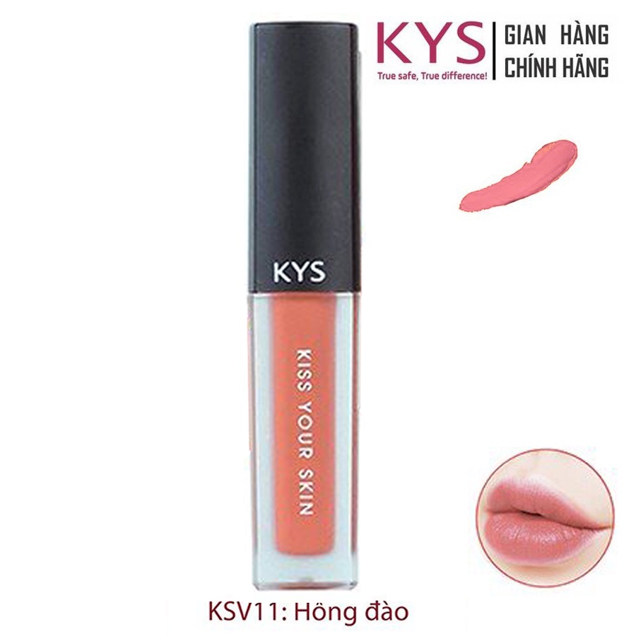 Son kem lì Chocolate KYS Đỏ Cam Diamonds bản mới 3gr