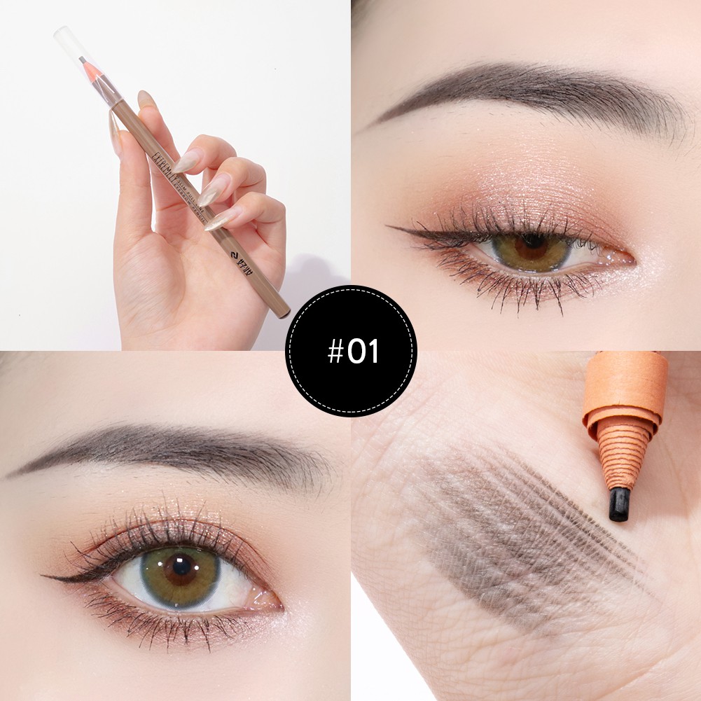 Bút Kẻ Lông Mày GECOMO Chống Nước Lâu Phai 6 Màu Sắc Lựa Chọn