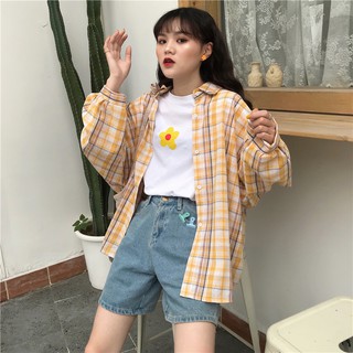 Áo Sơ Mi Ca Rô Thời Trang Nữ xj
